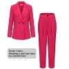 EXLURA Women's Business Blazer and High Elastic Waist Pant Suit Set Loose Fit Casual Fall Winter 2 Piece Suits for Work - 4 of 4