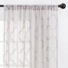 Chanasya 2pk Quatrefoil Voile Sheer Window Curtain Panels - Set of 2 - 4 of 4