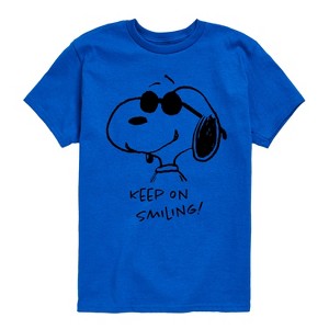 Boys' - Peanuts - Cool Joe Keep On Smiling Short Sleeve Graphic T-Shirt - 1 of 4