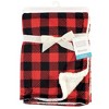 Hudson Baby Infant Plush Blanket with Faux Shearling Back, Buffalo Plaid, One Size - 2 of 2
