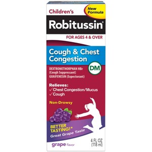 Robitussin Children's Cough & Chest Congestion Liquid - Fruit Punch - 4 fl oz - 1 of 4