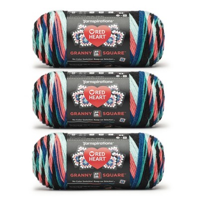 Red Heart All in One Granny Square Yarn 3 Pack-Pop Culture