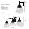 Hunter Fans Cypress Grove 3 - Light Vanity in  Onyx Bengal - 2 of 4