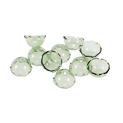 Unique Bargains Glass Jellyfish Beads, Glass Wind Bell Bead Caps