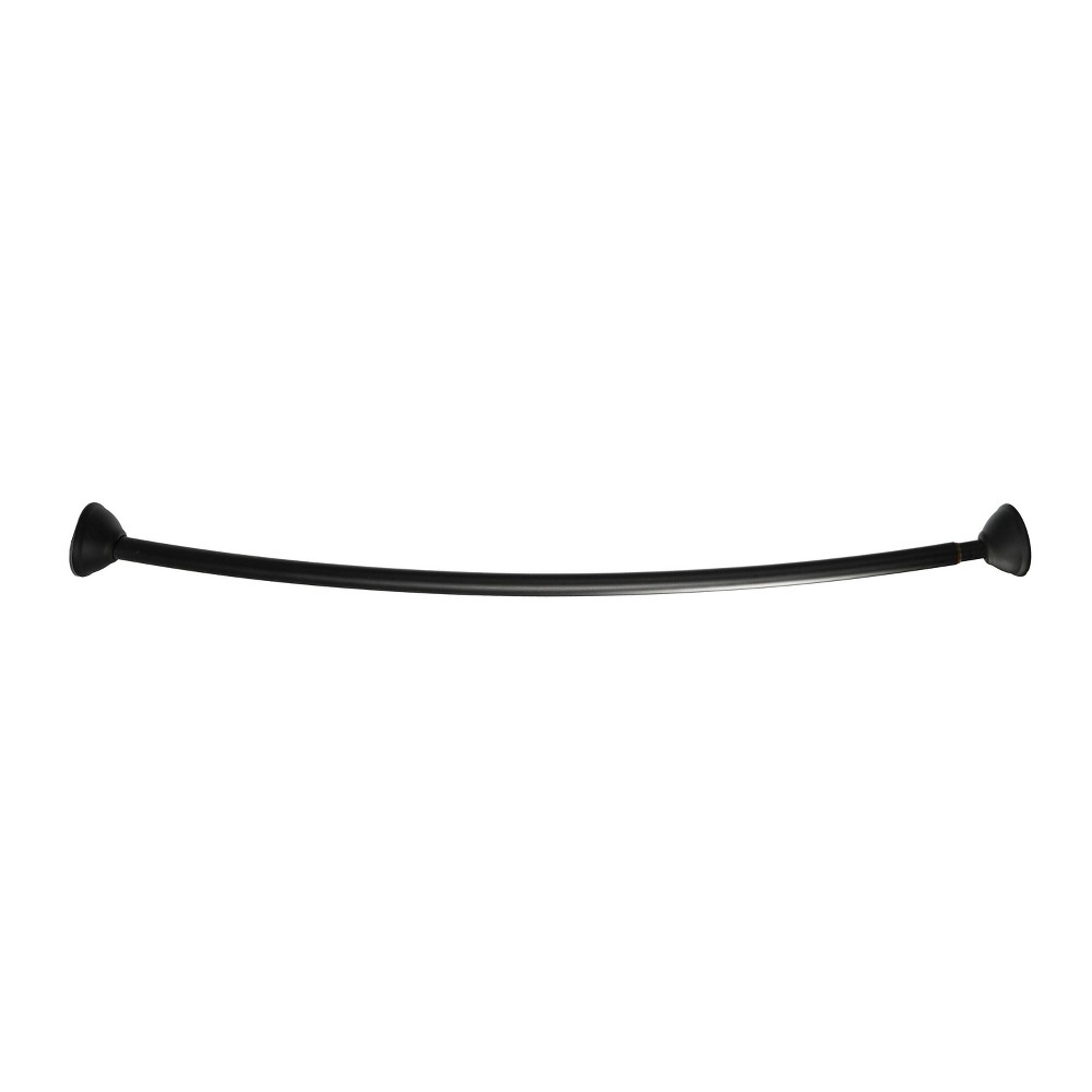 iDESIGN Curved Shower Curtain Rod Matte Black