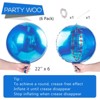 PartyWoo Foil Balloons Royal Blue Giant 4D 22 Inch 6 pcs - 3 of 4