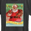 Women's - Coca-Cola - Vintage Christmas Santa Sign Of Good Taste Short Sleeve Graphic T-Shirt - 2 of 4