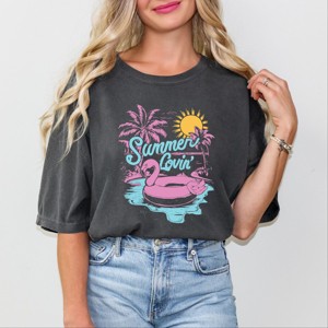 Simply Sage Market Summer Lovin' Flamingo Garment Dyed Tee - 1 of 4