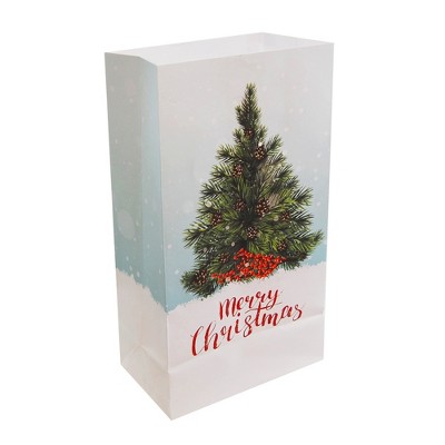 24ct Paper Luminaria Bags "Christmas Tree" - LumaBase