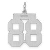 Black Bow Jewelry Sterling Silver, Jersey Collection, Medium Number 88 Pendant - 3 of 4