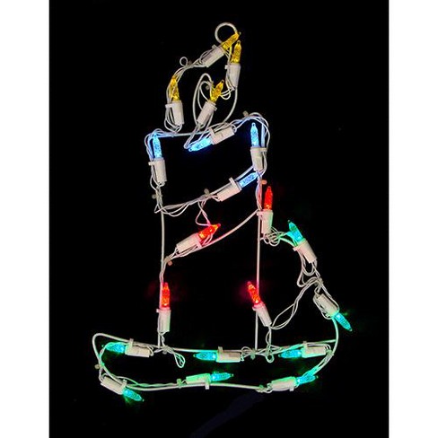 Lighted Christmas Window Silhouette Decoration Christmas Window Decoration  Lights Battery Operated Christmas Window Lighted Decorations Hanging