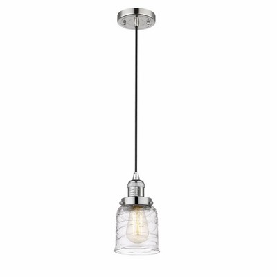 Bell - 1 Light Cord Hung Mini Pendant In Industrial Style-10 Inches Tall and 5 Inches Wide