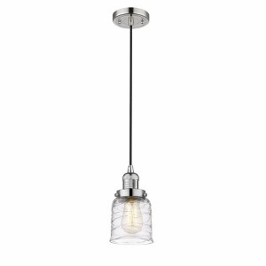 Bell - 1 Light Cord Hung Mini Pendant In Industrial Style-10 Inches Tall and 5 Inches Wide - 1 of 1