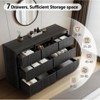 KOLIGEY 7-Drawer Dresser 47"W Double Dresser With Waveform Fluted Panel - 2 of 4