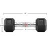 Philosophy Gym Rubber Coated Hex Dumbbell Hand Weights, Pairs - 3 of 4