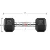 Philosophy Gym Rubber Coated Hex Dumbbell Hand Weights, Pairs - image 3 of 4