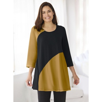 Woman Within Knit Colorblock Tunic