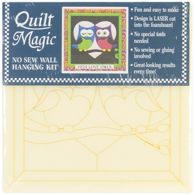 Quilt-Magic No Sew Wall Hanging Kit-Love Owls