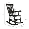Porch Rocker Chairs Set of 2, 350 lbs. Wooden Outdoor Rocking Chairs with High Back for Garden, Patio, Balcony - 3 of 4