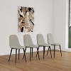 NicBex Upholstered Dining Chair Set of 4 Modern Fabric Accent Chair with Metal Legs for Kitchen,Dining Room - 2 of 4