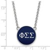 Black Bow Jewelry Sterling Silver Phi Sigma Sigma Greek Life Necklace 18 Inch - 2 of 4