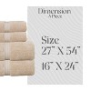 Home Weavers Elegance Essentials 550GSM 100% Cotton Zero Twist Super Absorbent Bath Towel Set - 2 of 4