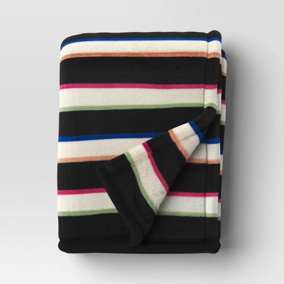 Boardwalk Striped Plush Throw Blanket - Room Essentials™