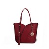 MKF Collection Imogene Two-tone Whip Stitches Vegan Leather Women’s Shoulder bag with Wallet by Mia K - 2 of 4