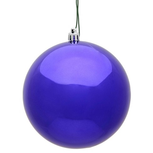 Vickerman 2.4"/24ct Shiny Ball Ornament UV Coated Purple: Holiday Tree Decor, Shatterproof, Indoor/Outdoor Use - image 1 of 3