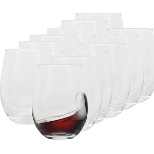 Gibson Home Bellini Glass 12 Piece All Purpose Stemless Red, White, Water, Beverage Glasses/Tumbler - Set of 12 - 1 of 4