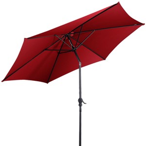 Tangkula Patio 9' Outdoor Steel Market Backyard Garden Patio Table Umbrella - 1 of 4