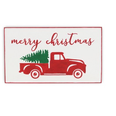 Cheung's Menica Multicolor Truck & Tree Christmas Sign