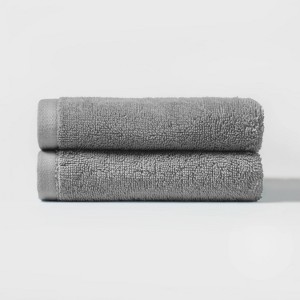 2pk Hand Towel Set Gray - Room Essentials