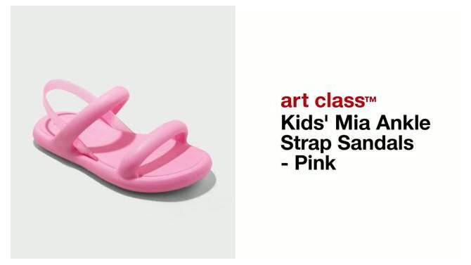 Girls' Mia Ankle Strap Sandals - art class™ Pink, 2 of 6, play video