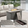 Buenhomino 4/6/7 PCS Patio Furniture Set with Fire Pit Table, Weather-Resistant Wicker Patio Fire Pit Set with Sofa Couch, Swivel Patio Chair Set - 4 of 4