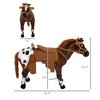Cesicia Kids Ride On Horse for Toddlers 3-5, Stuffed Animal Horse Toy for Kids with Padding, Brown - 2 of 4