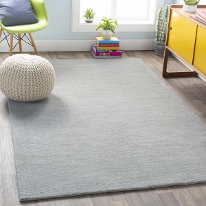 Hauteloom Brockton Solid Black Wool Rug - 1 of 4