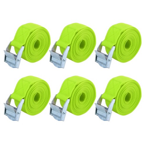 Unique Bargains 6pcs Cargo Tie Down Straps Travel Luggage Strap Adjustable  With Cam Lock Buckle Green 2m*2.5cm : Target