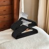 Velvet Hangers 50 Pack, Non-Slip Clothes Hangers, Suit Hangers with Shoulder Notches, 360¡ã Swivel Hook, Space-Saving Black - 2 of 4