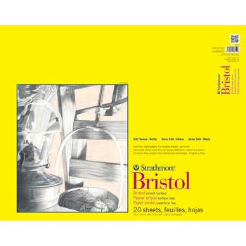 Strathmore 300 Series Smooth Bristol Pad, 19 x 24 Inches, 100 lb, 20 Sheets