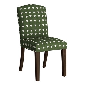 Lucy Camel Back Dining Chair Triangle Dark Green - Cloth & Co.