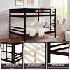 INFURNIC Beds Full Over Full Bunk Bed with Thick Posts High Guardrails Sturdy and Safe Wooden Frame for Dorm Rooms, Black, 79.13"*59.06"*61.81" - 3 of 4