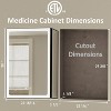 Grand LED Medicine Cabinet with Mirror, Recessed/ Wall Mounted Bathroom Cabinet, Dimmable, 3-Mode Light, Anti-Fog, Adjustable Shelves, Black - 2 of 4
