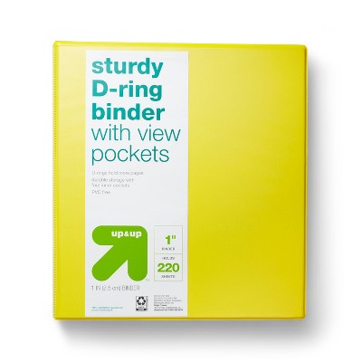 1" 3 Ring Binder Clear View - up&up™