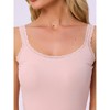 INSPIRE CHIC Women's Lace Soft Cotton Pajamas Tank Tops - 4 of 4
