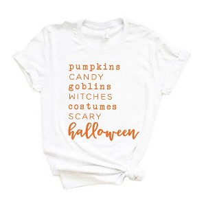 Simply Sage Market Women's Halloween Words Short Sleeve Graphic Tee - 1 of 2