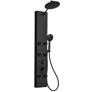 BWE 6-Jet Rainfall Shower Tower Shower Panel System with Waterfall Shower Head and Shower Wand - 1 of 4