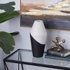 12'' x 6'' Ceramic Handmade Color Block Speckled Vase Black - Olivia & May: Stoneware Bottle Shape, Tabletop Decor - 2 of 4