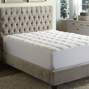 Hotel Laundry King Overfilled Waterproof Mattress Pad: Hypoallergenic, Fits Up to 23-inch Mattress, Machine Washable - 1 of 3