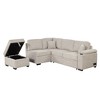 NicBex Modern 84.75" Pull Out Sofa Bed Velvet Convertible Sleeper Sofa with Storage Ottoman for Living Room - 4 of 4